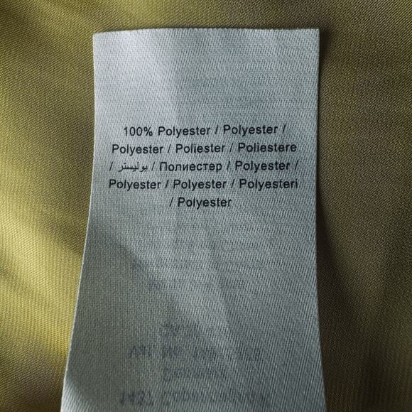 Soaked In Luxury Womens Small Satin Pleated Top Yellow Gold Career Cap Sleeve - Picture 5 of 6